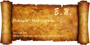 Banyár Marianna névjegykártya